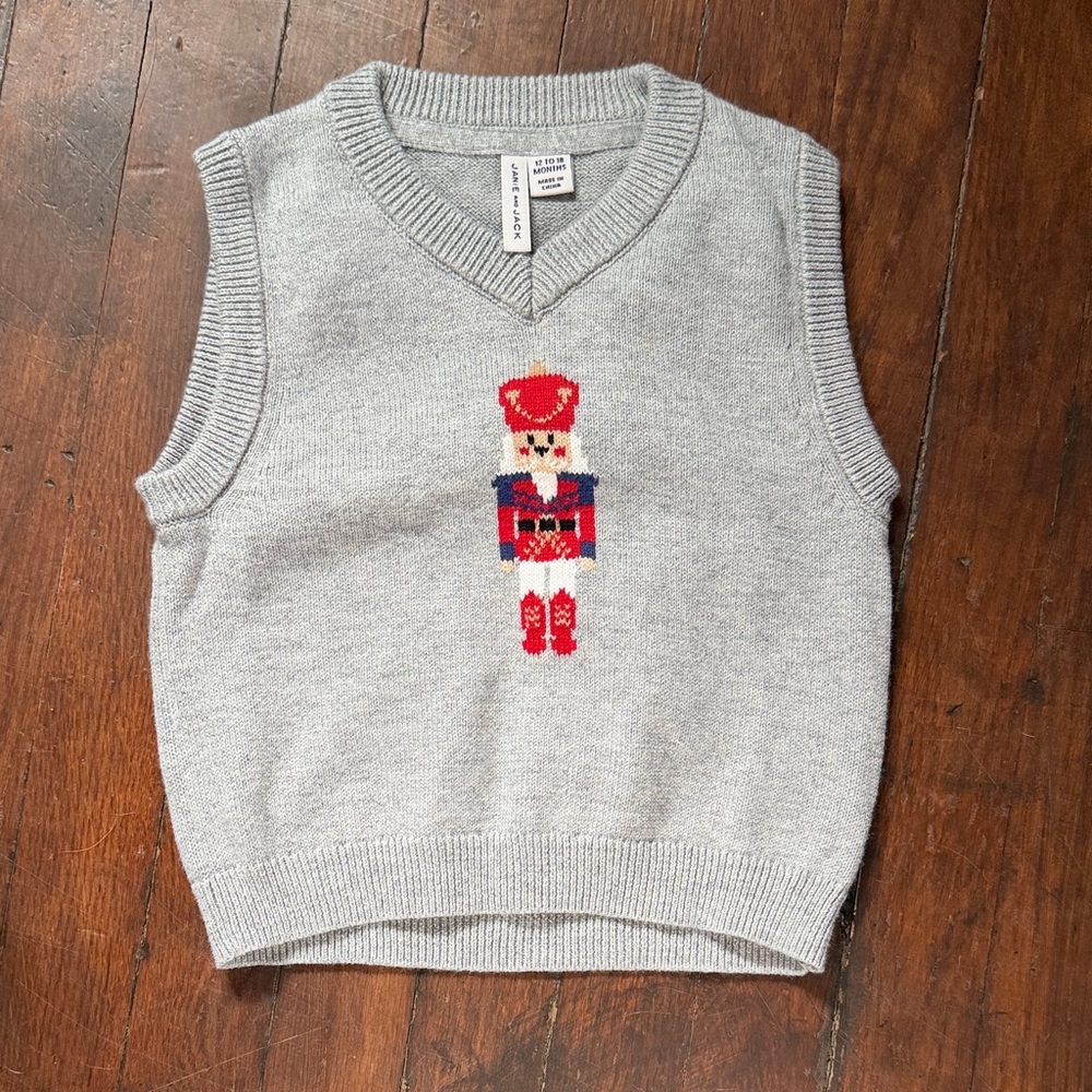 Janie and Jack Nutcracker Sweater Vest